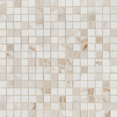 Мозаика Roma Gold Calacatta Oro Mosaico 30,5x30,5 керамика глянцевая, бежевый, белый 36970
