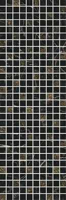 Декор MM12111 Астория Черный Мозаичный 25x75 Kerama Marazzi глянцевый керамический фото Декор MM12111 Астория Черный Мозаичный 25x75 Kerama Marazzi глянцевый керамический
