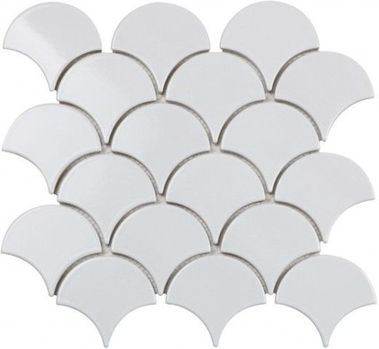 Мозаика White Scales керамическая 25.9x27.9