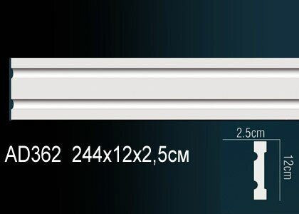 Молдинг Гладкий AD362 (25) Перфект полиуретан