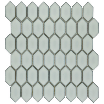 Мозаика Marble Mosaic Rombi White стекло 30.3х33 см глянцевая чип 35x48 мм, белый