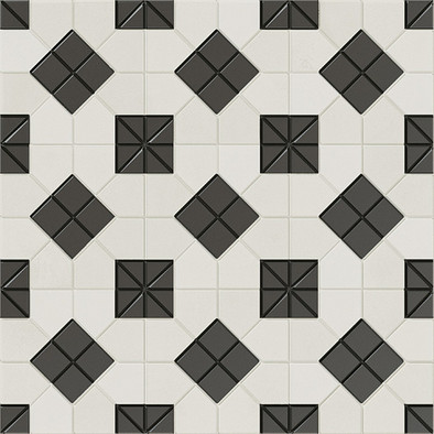 Керамогранит Suit Black and White 28x28 Wow матовый напольный 130012