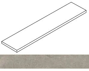 Ступень угловая Rinascente Fusion Argilla Scalino Angolare Sx 33x160 керамогранит матовая Atlas Concorde 620070003254