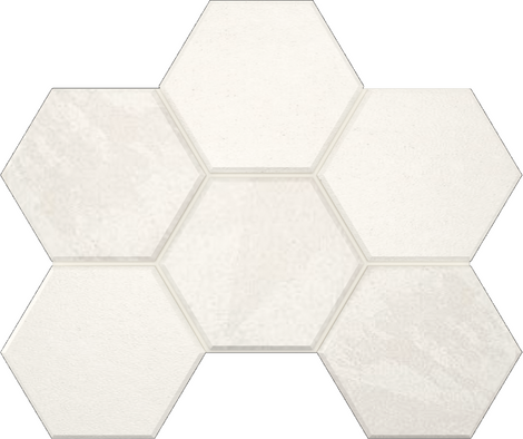 Мозаика LN00/TE00 Hexagon 25x28,5 неполированная керамогранит, белый 39616