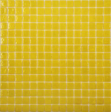 Мозаика AA11 Желтый (сетка) стекло 32.7х32.7 см глянцевая чип 20х20 мм