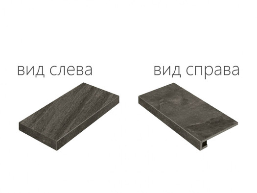 Ступень угловая Клаймб Графит Левая/Climb Graphite Scalino Angolare Sinistro керамогранит