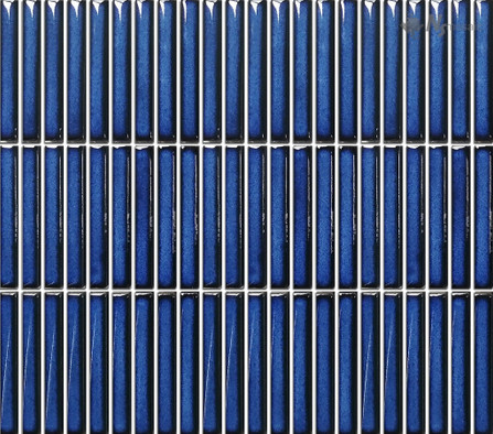 Мозаика R-351 керамика глянцевая 28.2х30.8 см NSmosaic Rustic Series чип 12х92 мм, синий