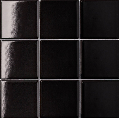 Мозаика Black Glossy (MH84000) 30х30 керамогранит глянцевая чип 97х97 мм, черный С0005251