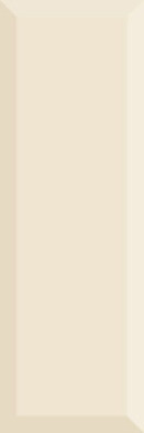 Настенная плитка Monocolor Biselado Brillo Crema 10x30 глянцевая керамическая