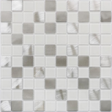 Мозаика Titan Silver 30x30 стекло/металл 31.8x31.8