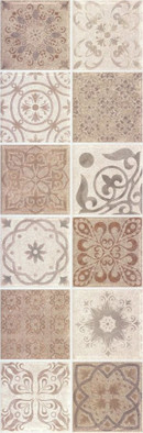 Настенная плитка Mosaico Antique Taupe-ректификат/ белая глина 30x90 матовая керамическая