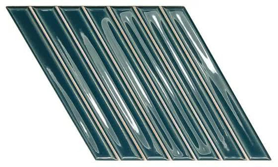 Настенная плитка Spike Bars A Peacock Blue 15х25.9 Wow глянцевая керамическая УТ-00048758