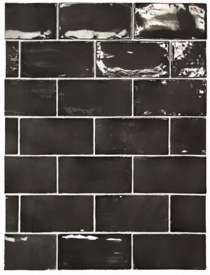 Настенная плитка 26906 Manacor Black 7,5х15 см Equipe глянцевая керамическая