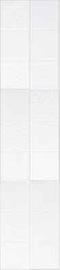 Настенная плитка Monopole Esencia Relieve Blanco Brillo 10x30 (1,02), глянцевая керамическая