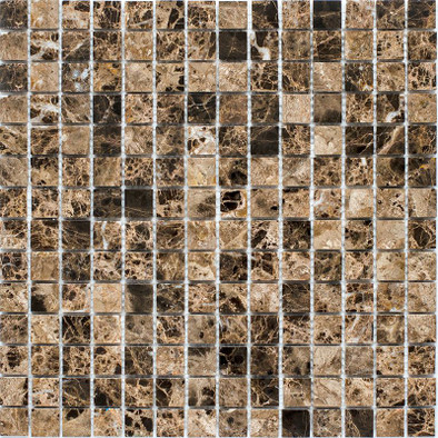 Мозаика 20x20 Dark Emperador Polished (JMST023) 305x305x4, натур. мрамор