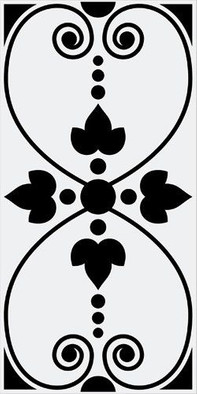Декор Rosiers Negro керамический фото Декор Rosiers Negro керамический