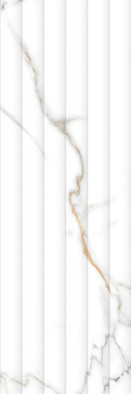 Настенная плитка Statuario Iron Ore Linea 30х90 Gravita глянцевая, рельефная (структурированная) керамическая 78801866