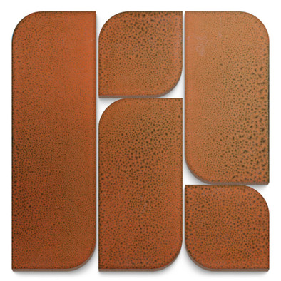 Панно KMD3RIC015 Модульное Силуэт Оранжевый 30x30 Kerama Marazzi глянцевая керамическое