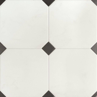 Керамогранит Betera Black-White 58x58 R El Molino матовый напольная плитка УТ-00036815