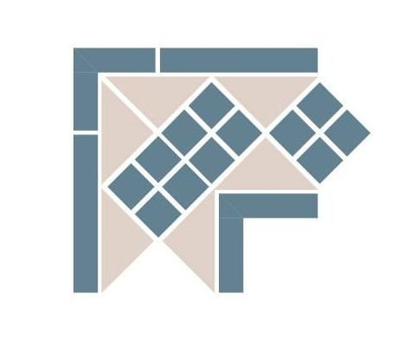 Вставка Угол Corner Lisbon with 1 strip (Tr.16, Dots 11, Strips 11) 21,5x21,5x15 матовый керамогранит