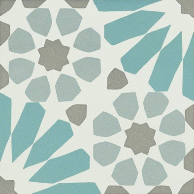 Декор Etnic B Light Blue 20x20 глазурованный, матовый керамогранит
