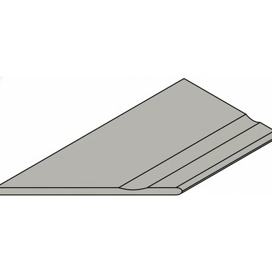 Керамогранит Fossil Grey Bordo 30x120 Svasato Round Sx Italon x2 матовый, структурированный бортик закругленный с выемкой левый 620090001424