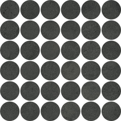 Мозаика Boost Expression Carbon Mosaico Circle 32x32 керамогранит Atlas Concorde Italy матовая, черный AYY0