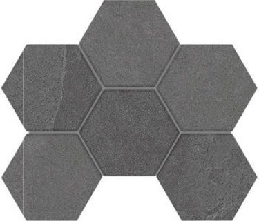 Мозаика LN04/TE04 Hexagon 25x28,5 неполированная керамогранит, черный 39617