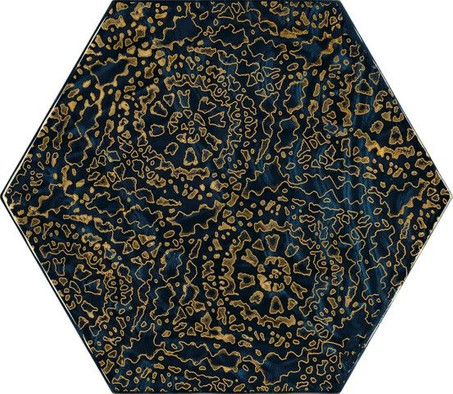 Декор Urban Colours Blue Inserto Szklane Heksagon A Paradyz Ceramika 412481 17.1x19.8 глянцевый керамический