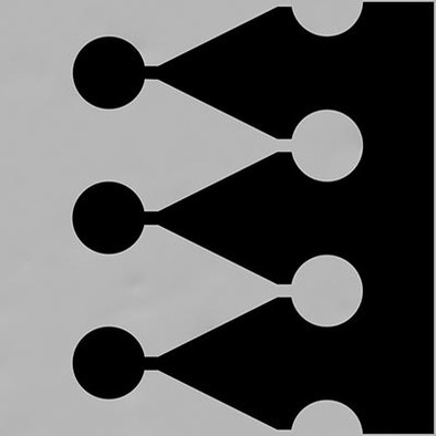 Декор Blason Gris Negro 20x20 глянцевый керамический