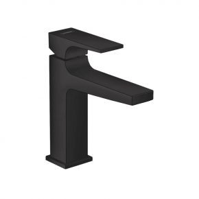 Смеситель Hansgrohe Metropol для раковины 100, push-open, черный