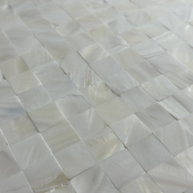 Мозаика Marble Mosaic Seamless White Shell ракушка 30х30 см чип 20х20 мм, серый