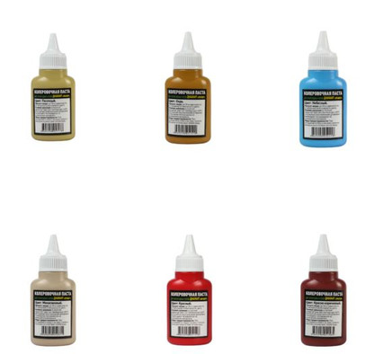 Колоранты для Эпоксидного двухкомпонентного Клея Диамант Камень и Диамант Мрамор, 17 цветов, 40 мл.