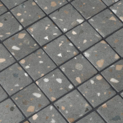Мозаика Ezarri Grey 50 стекло 36,5х36,5 см матовая, глянцевая чип 50х50 мм, серый