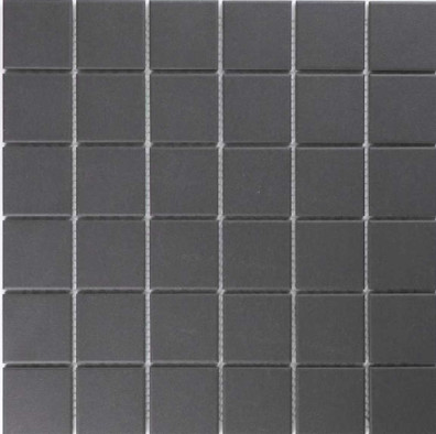 Мозаика Bonaparte Arene Black керамогранит 30.6х30.6 см матовая чип 48х48 мм, черный