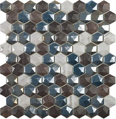 Мозаика Hex Glacier Mix (на сетке)
