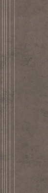 Ступень фронтальная Klinker Graphite Серая Темная, глазурованные граниль 30х120 керамогранит матовая, рельефная ProGRES Ceramica GNR12030432-GM
