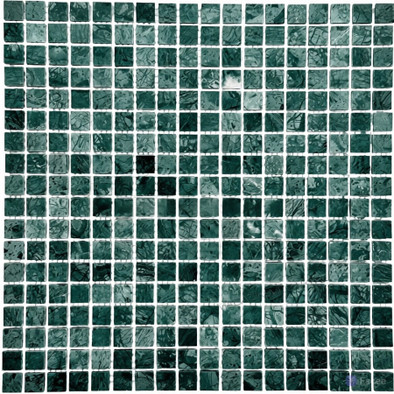 Мозаика Marble Mosaic India Green Pol мрамор 30.5х30.5 см полированная чип 15х15 мм зеленый