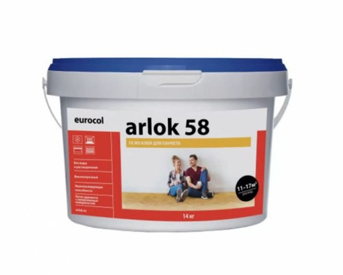 Клей Arlok 58 эластичный паркетный 14 кг фото Клей Arlok 58 эластичный паркетный 14 кг
