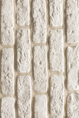 Настенная плитка Рядовой элемент Кирпич Средневековый 05.00.Р, шов 12, Белый 5.8х20.4 Феодал матовая, рельефная (структурированная) 00000039972