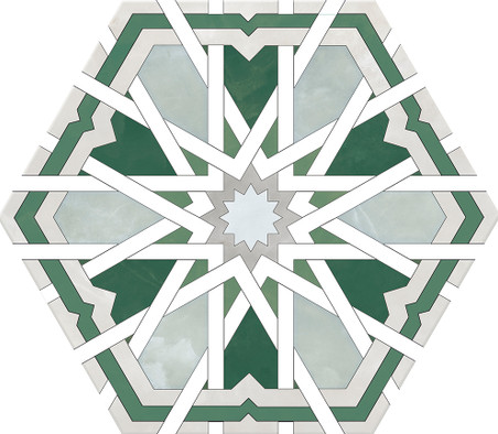 Керамогранит Radiant Green 20x24 Monopole сатинированный напольная плитка 81023