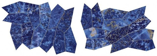 Мозаика Marvel Ultramarine Leaf Lapp (AOVN) 42,3x27,2 керамогранит