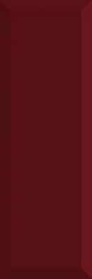 Настенная плитка Monocolor Biselado Brillo Burdeos 10x30 глянцевая керамическая