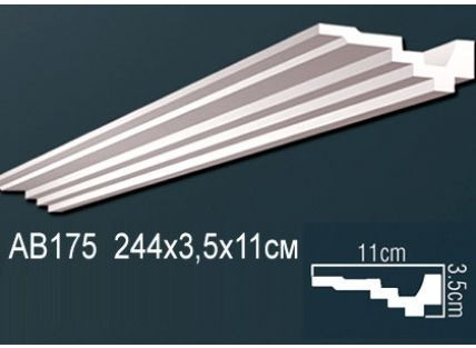 Перфект Карниз потолочный гладкий AB175