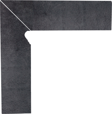 Плинтус клинкерный Bazalto Grafit Цоколь Левый 2-х элем 30x8,1x1,1 матовый