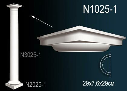 Капитель Полуколонны N1025-1 (2) Перфект полиуретан