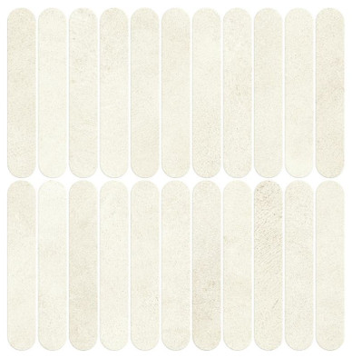 Мозаика Boost Expression Glow Mosaico Ellipse 37x37,8 керамогранит Atlas Concorde Italy матовая, белый AYY8