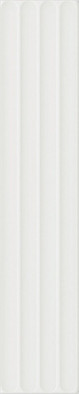 Настенная плитка Plinto In White Matt 10.7х54.2 DNA Tiles матовая, рельефная (структурированная) керамическая 78803292