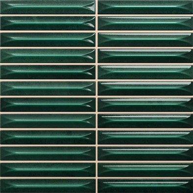 Настенная плитка Nairobi Arrow Green 20х20 Vilar Albaro Terre глянцевая, рельефная (структурированная) керамическая 78910409