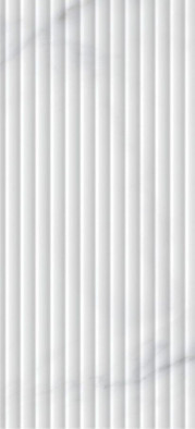 Настенная плитка (OMG052D) Omnia рельефная белая 20x44 керамическая